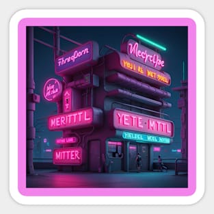 Neon Hotel Sticker